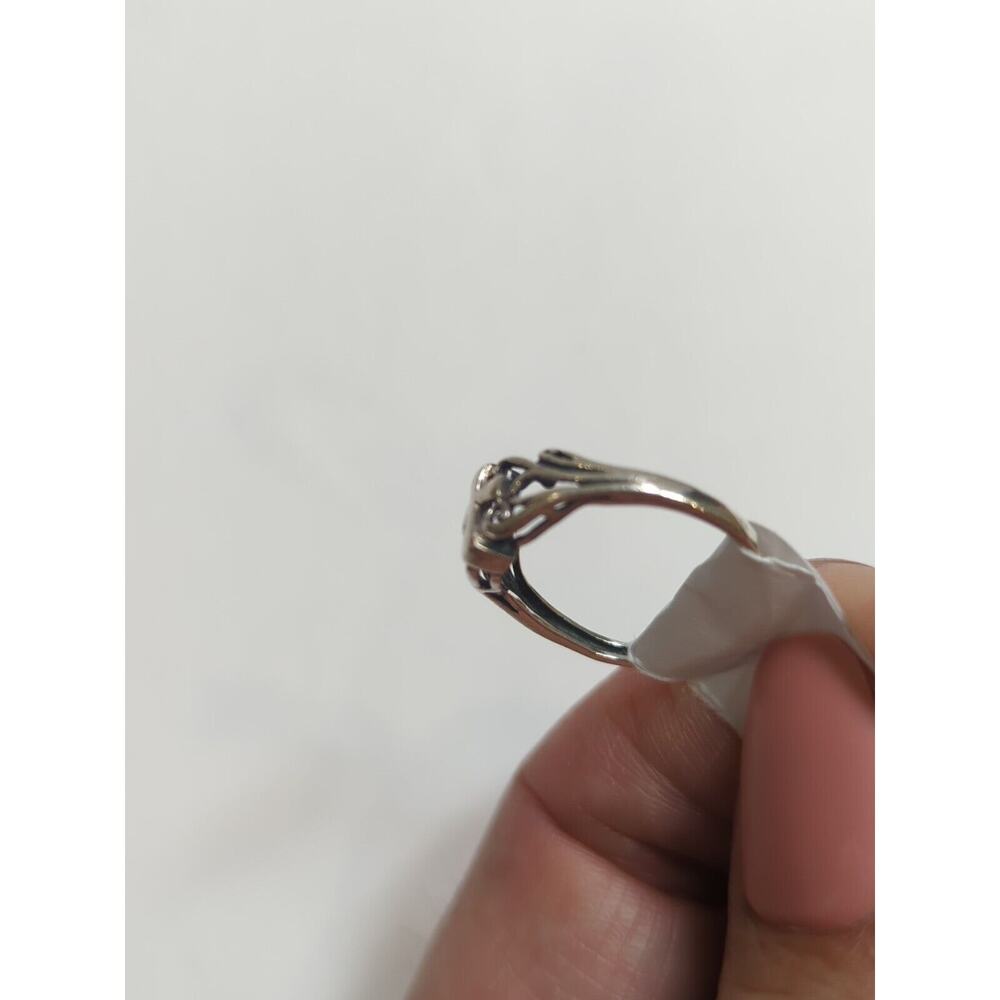 VTG Sterling 925 A Silver Cross Center Design Ring, Size 5.5 Band, British - Picture 4 of 11